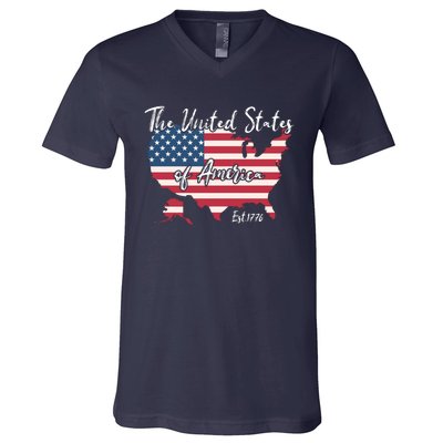 The United States Of America 1776 V-Neck T-Shirt