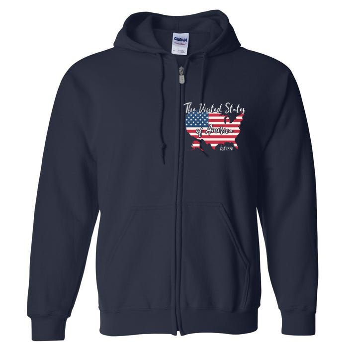 The United States Of America 1776 Full Zip Hoodie