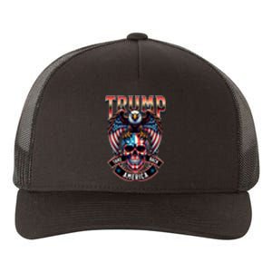 Trump Usa Skull Eagle Front And Back Logo Yupoong Adult 5-Panel Trucker Hat