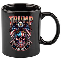 Trump Usa Skull Eagle Front And Back Logo 11oz C Handle Ceramic Mug