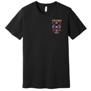 Trump Usa Skull Eagle Front And Back Logo Premium T-Shirt