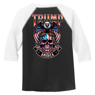 Trump Usa Skull Eagle Front And Back Logo Toddler Fine Jersey T-Shirt