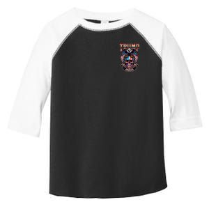 Trump Usa Skull Eagle Front And Back Logo Toddler Fine Jersey T-Shirt