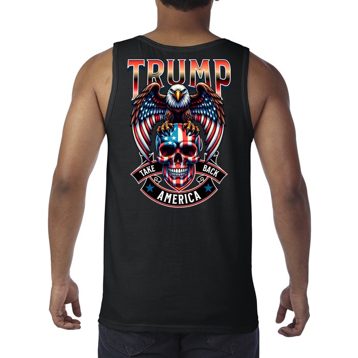Trump Usa Skull Eagle Front And Back Logo Tank Top