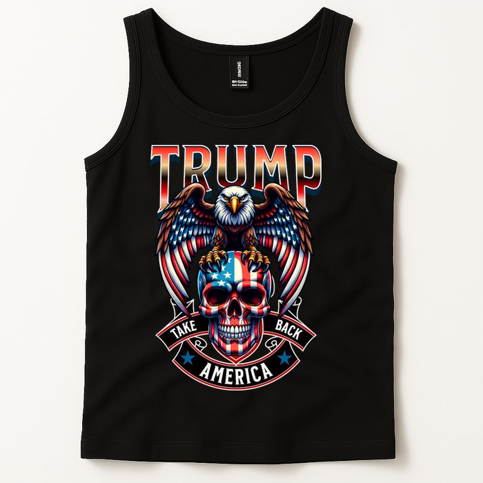 Trump Usa Skull Eagle Front And Back Logo Tank Top