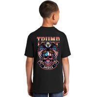 Trump Usa Skull Eagle Front And Back Logo Kids T-Shirt