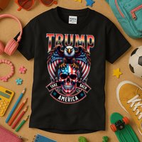 Trump Usa Skull Eagle Front And Back Logo Kids T-Shirt