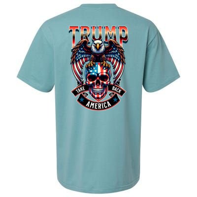 Trump Usa Skull Eagle Front And Back Logo Sueded Cloud Jersey T-Shirt