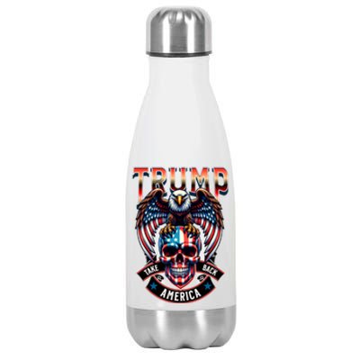 Trump Usa Skull Eagle Front And Back Logo Stainless Steel Insulated Water Bottle