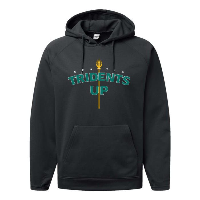 Tridents Up Seattle Baseball Performance Fleece Hoodie