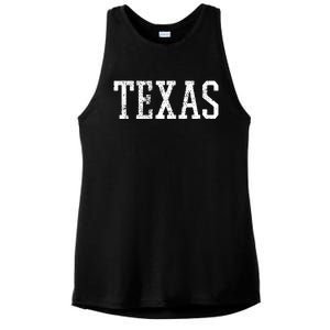 Texas Us State Country Traveler Ladies PosiCharge Tri-Blend Wicking Tank