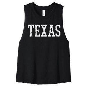 Texas Us State Country Traveler Women's Racerback Cropped Tank