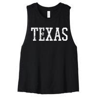 Texas Us State Country Traveler Women's Racerback Cropped Tank