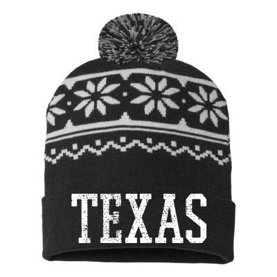 Texas Us State Country Traveler USA-Made Snowflake Beanie