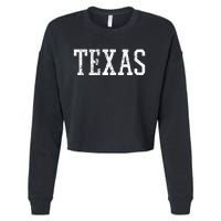 Texas Us State Country Traveler Cropped Pullover Crew