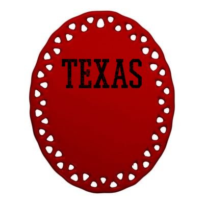 Texas Us State Country Traveler Ceramic Oval Ornament