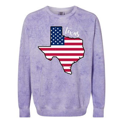 Texas United States Map Colorblast Crewneck Sweatshirt