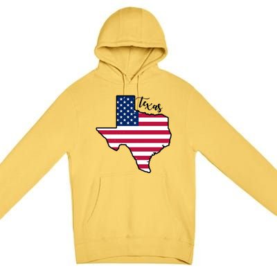 Texas United States Map Premium Pullover Hoodie