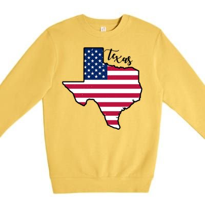 Texas United States Map Premium Crewneck Sweatshirt