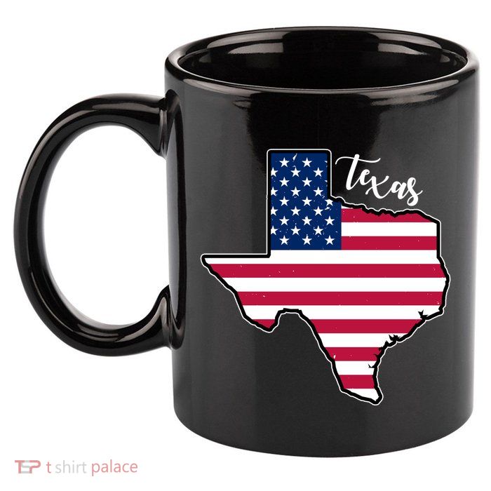 Texas United States Map 11oz C Handle Ceramic Mug
