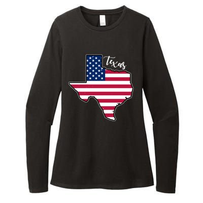 Texas United States Map Womens CVC Long Sleeve Shirt