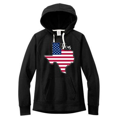 Texas United States Map Women's Fleece Hoodie