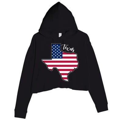 Texas United States Map Crop Fleece Hoodie