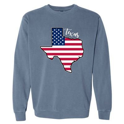 Texas United States Map Garment-Dyed Sweatshirt