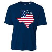 Texas United States Map Cooling Performance Crew T-Shirt