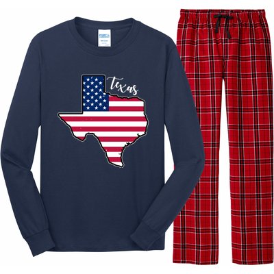 Texas United States Map Long Sleeve Pajama Set