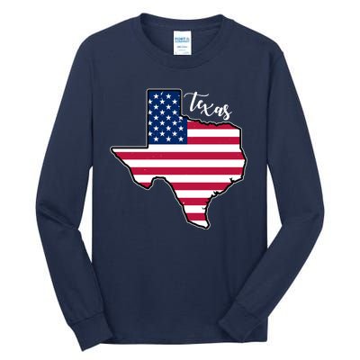 Texas United States Map Tall Long Sleeve T-Shirt