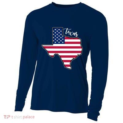 Texas United States Map Cooling Performance Long Sleeve Crew