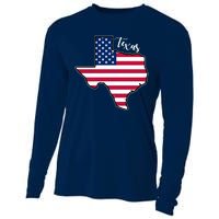 Texas United States Map Cooling Performance Long Sleeve Crew