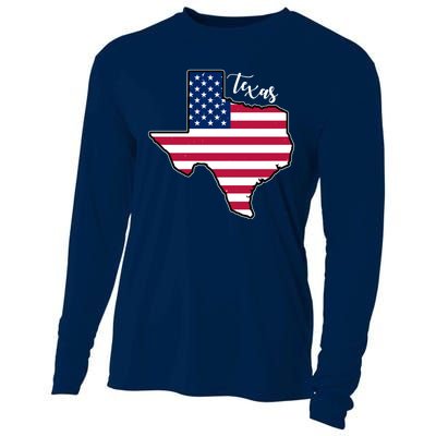 Texas United States Map Cooling Performance Long Sleeve Crew