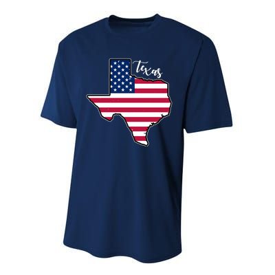 Texas United States Map Performance Sprint T-Shirt