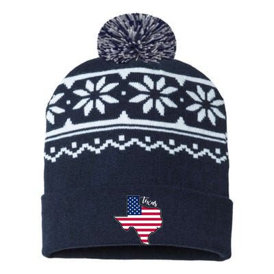 Texas United States Map USA-Made Snowflake Beanie