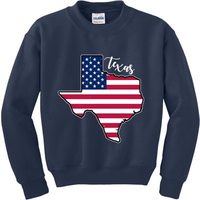 Texas United States Map Kids Sweatshirt