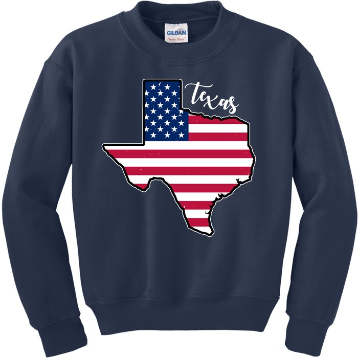 Texas United States Map Kids Sweatshirt