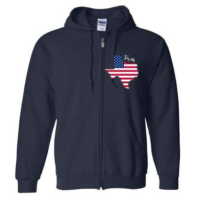 Texas United States Map Full Zip Hoodie