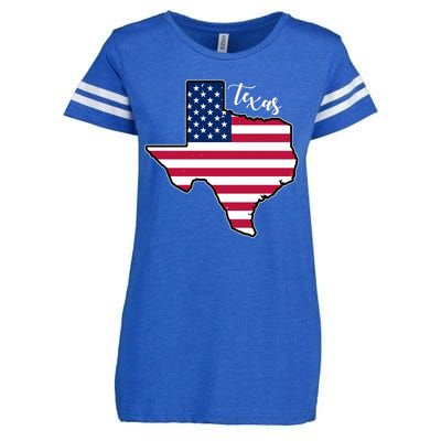 Texas United States Map Enza Ladies Jersey Football T-Shirt