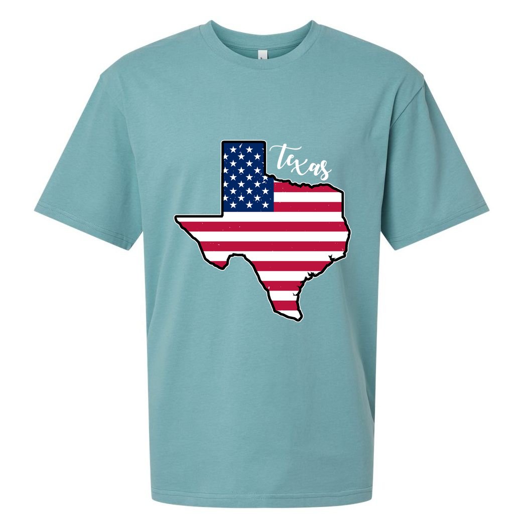 Texas United States Map Sueded Cloud Jersey T-Shirt