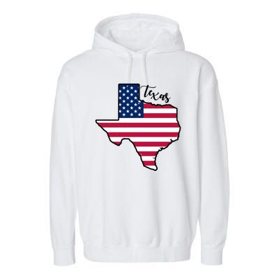 Texas United States Map Garment-Dyed Fleece Hoodie