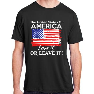 The United States Of America Love It Or Leave It Adult ChromaSoft Performance T-Shirt