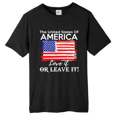 The United States Of America Love It Or Leave It Tall Fusion ChromaSoft Performance T-Shirt