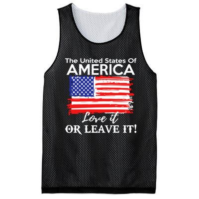 The United States Of America Love It Or Leave It Mesh Reversible Basketball Jersey Tank