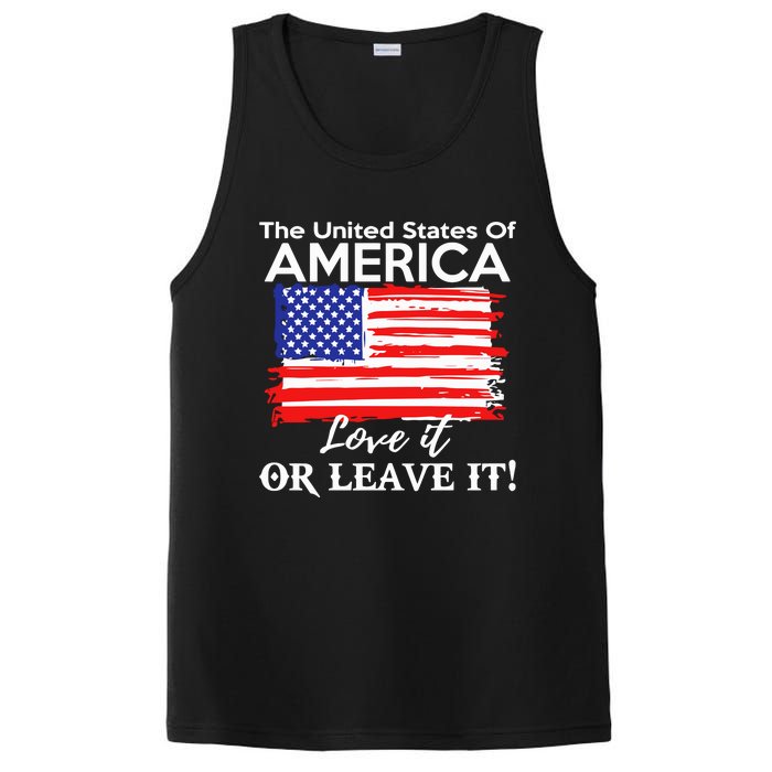 The United States Of America Love It Or Leave It PosiCharge Competitor Tank