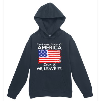 The United States Of America Love It Or Leave It Urban Pullover Hoodie