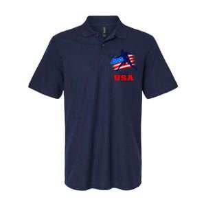 Tennis USA Support Team American Flag Tennis Sports Lover Premium Softstyle Adult Sport Polo