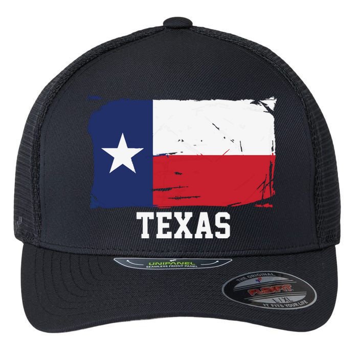 Texas United States Vintage Distressed Flag Flexfit Unipanel Trucker Cap