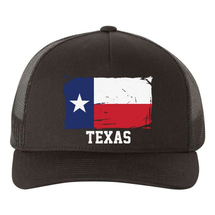 Texas United States Vintage Distressed Flag Yupoong Adult 5-Panel Trucker Hat